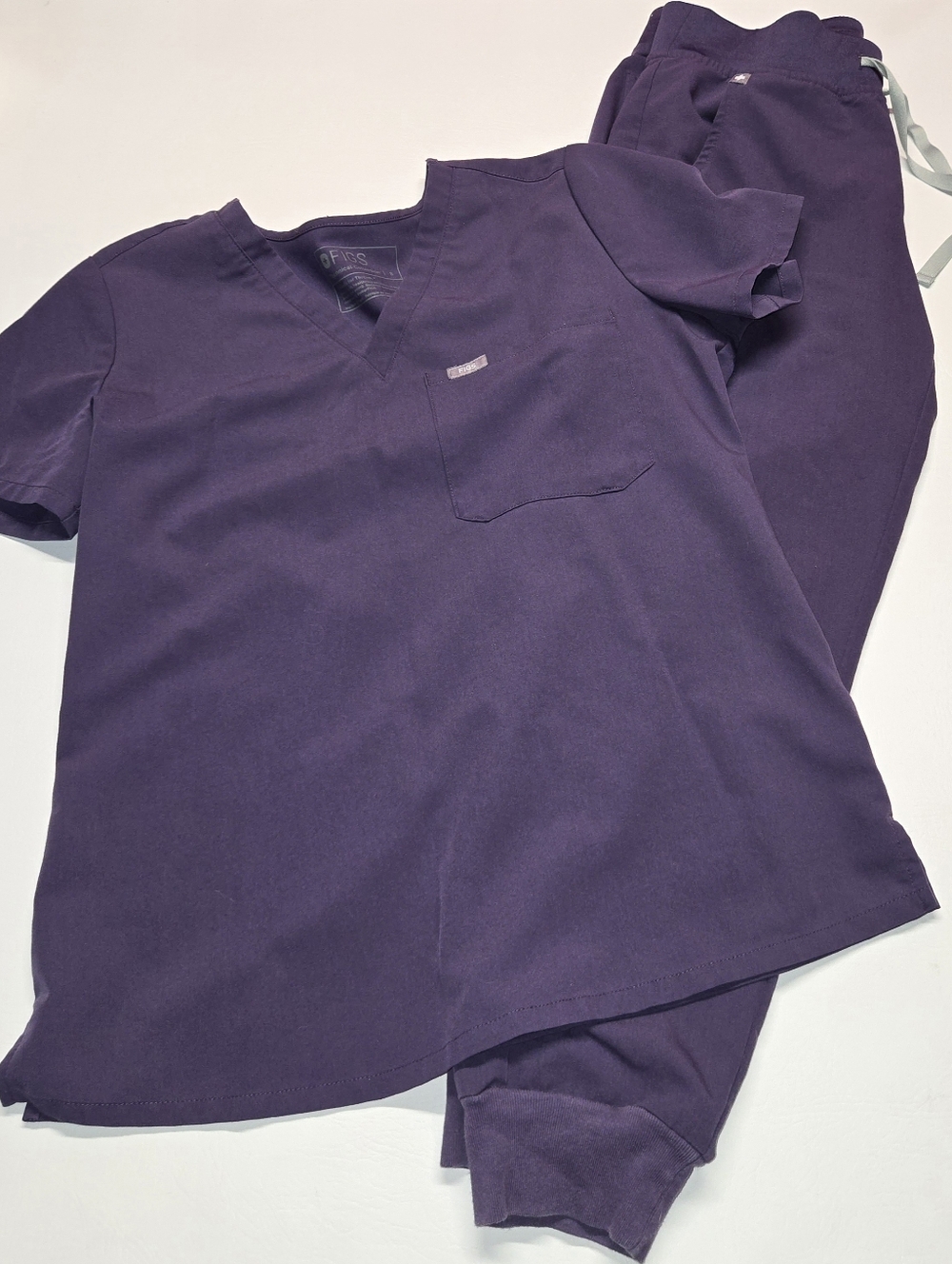 Figs technical collection women scrub set Purple Pants Small Petite Top Small